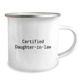 Funny Daughter-in-law Gifts from Mom - Camping Mug for Certified Daughter-in-law Graduation Unique Gifts - Image 2